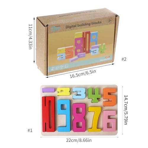 Ladruph 3D デジタルパズル 木製 数字ビルディングブロックセット 赤ちゃん用 脳発達学習ギフト モンテッソーリ スタッキングおもちゃ モンテッソーリ 子供用知育玩具 早期教育玩具数学学習おもちゃ [並行輸入品]の詳細・まとめ 画像