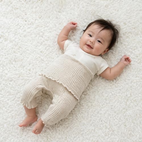 [Kufuu] ベビー 7分丈 腹巻きパンツ パジャマ 7分丈パンツ 日本製 (ホワイト)の特徴・詳細 画像