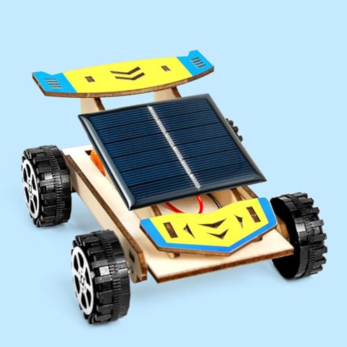 ソーラーカー組み立てキット、手作り教育科学工作、天然木を自由に塗装できるDIY教材、組み立て工作セットの特徴・詳細 画像