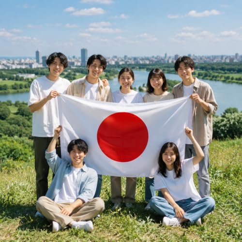 日本国旗 国旗 日章旗 日の丸 応援グッズ 旗 イベント用品 運動会 体育祭 文化祭 スポーツ大会 日本代表応援 国際交流用 90×150cmの特徴・詳細 画像