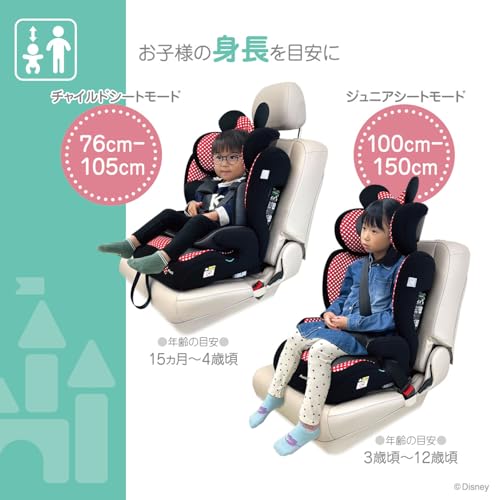 ディズニー ハーネスジュニア FIXネクスト/ミニー(スマイル) isofix 月齢15か月以上 チャイルドシート ジュニアシート r129の詳細・まとめ 画像