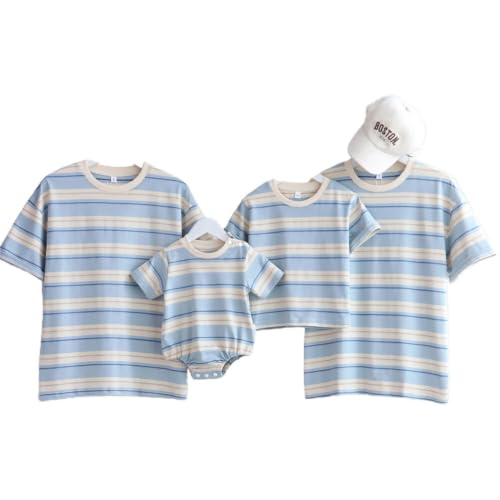 ジュタオピン 親子ペアルック 家族 tシャツ お揃い 赤ちゃん コーデ 家族おそろい服 リンクコーデ 夏 ペアルック 海 ベビー tシャツ親子ペア セット 子供 おそろい 半袖 3人 mka7t0554-k-90 1