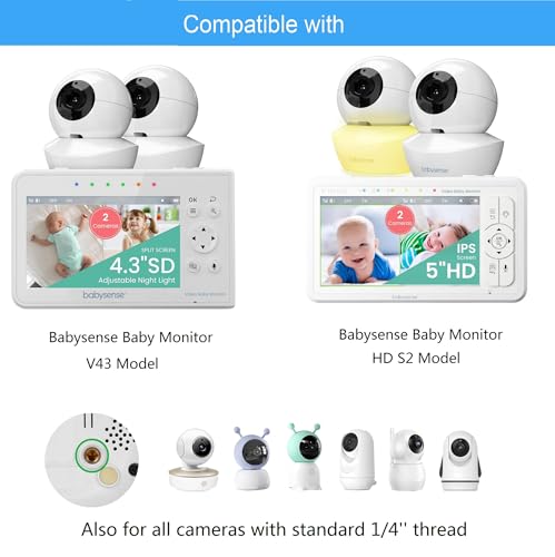 oioaahkeo フレキシブルマウント Babysense ベビーモニター HD S2およびV43モデル用 (ホワイト)の特徴・詳細 画像