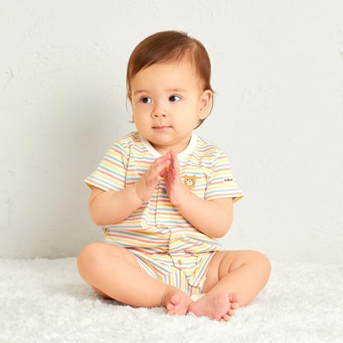 [ミキハウス ホットビスケッツ] ショートオール 男の子 女の子 ベビー 子供服 マルチカラー 80cm 70-1301-143の詳細・まとめ 画像