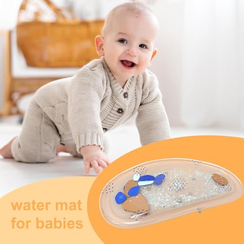 Alfombra Agua Bebé Tummy Time, Tapete Sensorial Inflable Juego Acuático Infantil, Actividad Estimulación Temprana Desarrollo Cognitivo Motricidad, Educativo Aprendizaje Visual Táctil, Diversióの特徴・詳細 画像