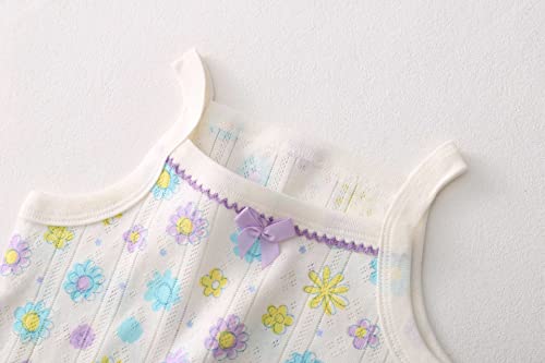 [Baby koi] ベビー服キャミソールタンクトップ女の子ガールズキッズメッシュ柄三枚組贈り物肌着花柄80cmの詳細・まとめ 画像