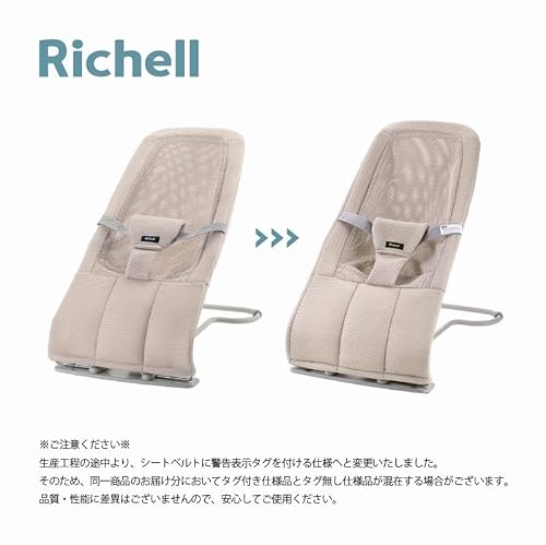リッチェル(Richell) バウンシングシートN ローズベージュ 月齢1カ月頃から 折りたたみ可 軽量 メッシュシート 丸洗い可 120479の特徴・詳細 画像