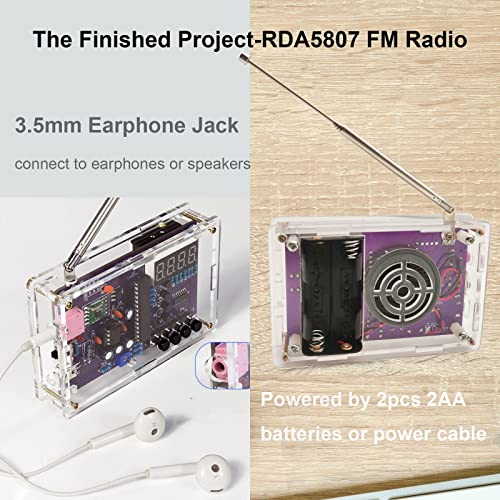FMラジオはんだ付けキット、はんだプロジェクトキット、ポータブルラジオDIY電子キット、バッテリーまたはUSBケーブルで駆動、はんだ付けと電子の学習と教育のための練習はんだ付けキットの詳細・まとめ 画像