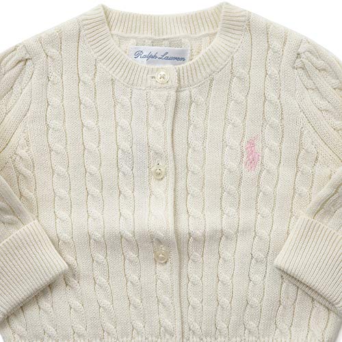 ポロ ラルフローレン ベビー服 カーディガン Polo Ralph Lauren ラルフ ベビー ニット セーター 赤ちゃん 男の子 女の子 赤ちゃん かわいい おしゃれ 誕生日プレゼント プレゼント ブランド 人気 孫 出産祝い ギフト 贈り物 お祝い (WARM WHITE(ホワイト), 6M(6ヶ月～9ヶ月))の特徴・詳細 画像